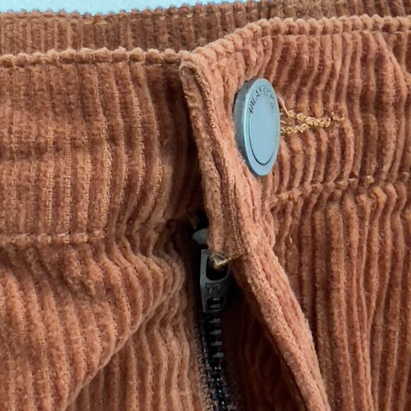 Blank NYC Women's 100% Cotton Corduroy Raw Hem Burnt Orange Skirt Size 26 - Picture 3 of 6